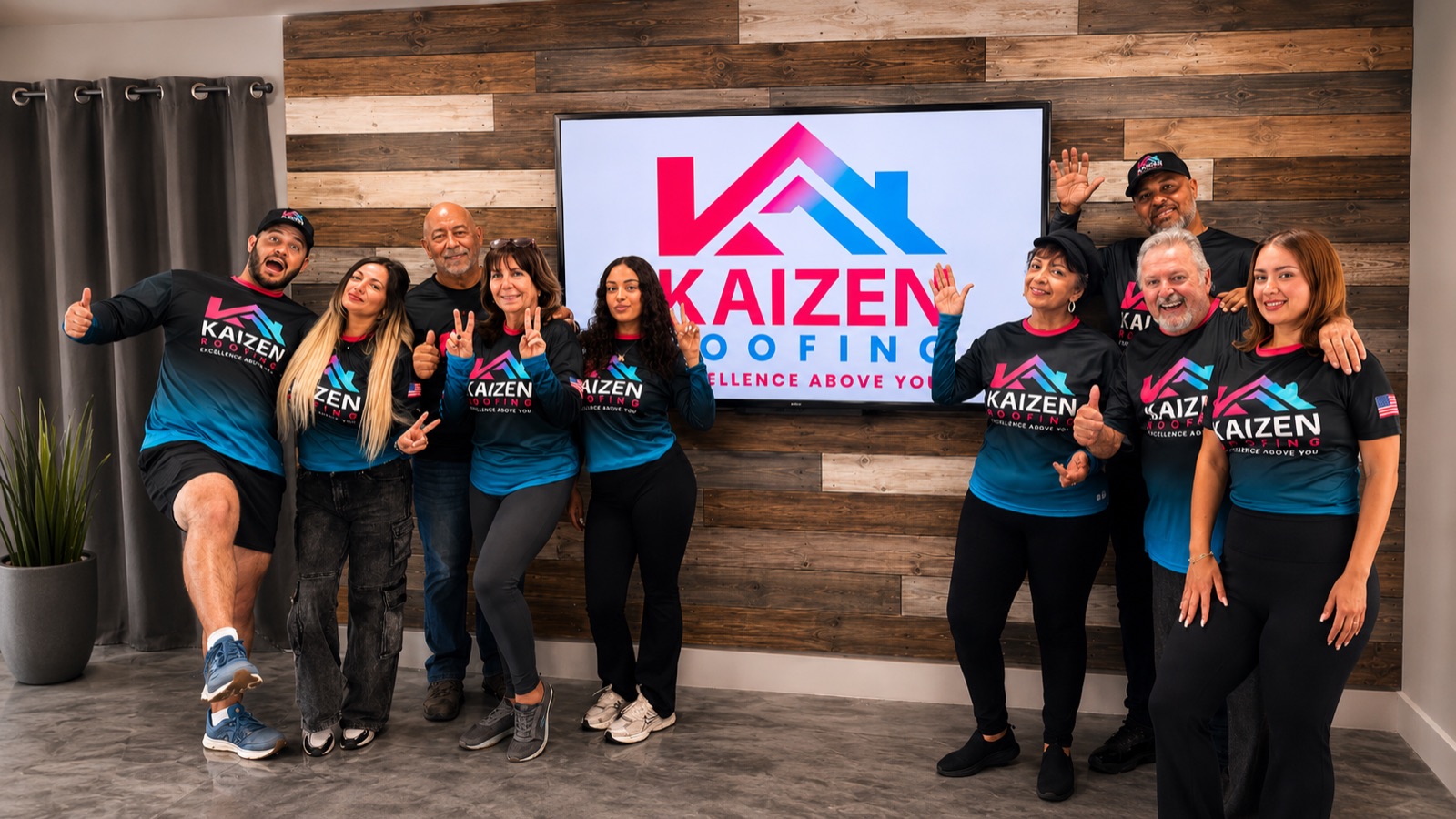 The Kaizen Roofing crew on a project in Miami-Dade